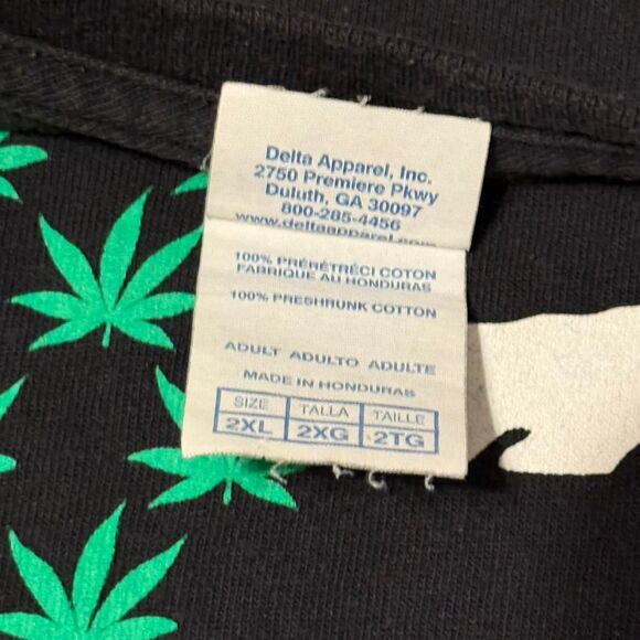 Vintage American Flag Marijuana Joint T-Shirt Black XXLarge - Picture 3 of 4